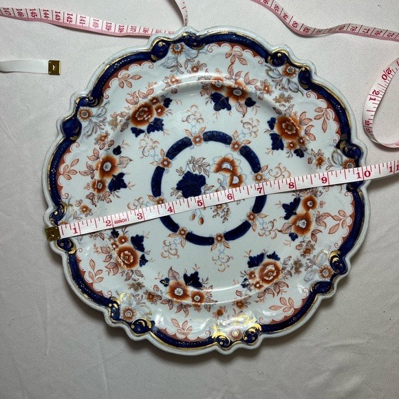 Hicks, Meigh & Johnson Imari Chinoiseries Ruffled Depp Stone China Plate - Picture 5 of 5